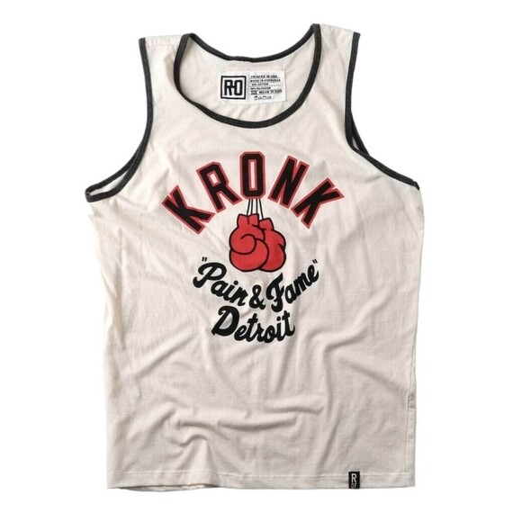 Roots Of Fight Kronk Boxing Pain & Fame Detroit Vintage Tank Top NWT XL - Picture 3 of 5
